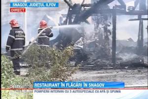 Incendiu puternic la Snagov
