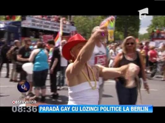 Parada Gay cu lozinci politice, la Berlin