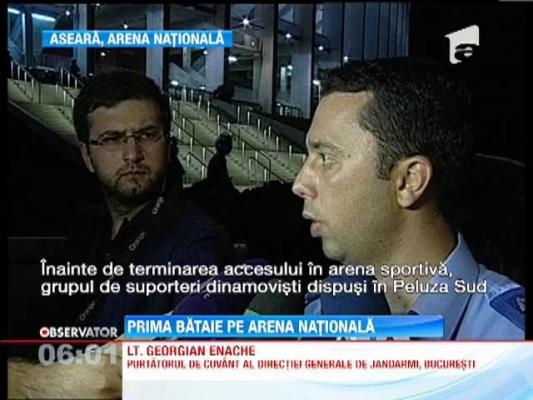 Incidente la derby-ul Dinamo-Steaua! Fanii celor doua echipa s-au luat la bataie pe Arena Nationala
