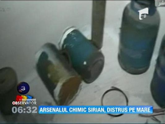 Armamentul chimic sirian, distrus pe mare
