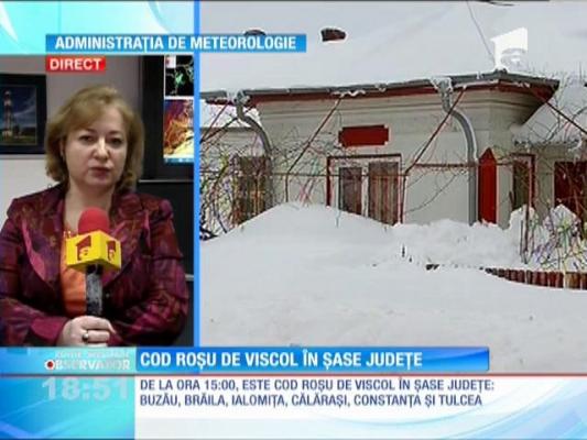 România înghețată! Cod Roșu de ninsori și viscol în 6 județe