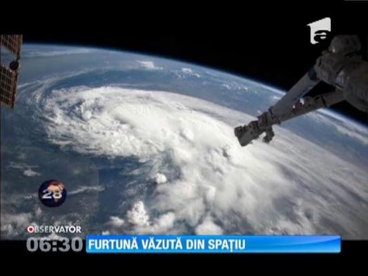 Furtuna Tropicală Arthur, filmată din spațiu!