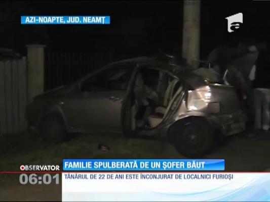 Familie spulberată de un șofer băut, în județul Neamț