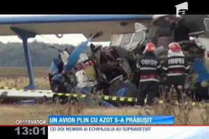 Două persoane au fost rănite după ce un avion utilitar s-a prăbușit în județul Brăila