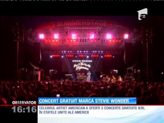 Stevie Wonder a susținut un concert gratuit la New York