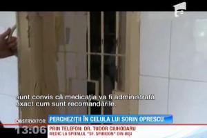 Celula lui Sorin Oprescu, percheziţionată! Poliţiştii au ridicat două flacoane de insulină