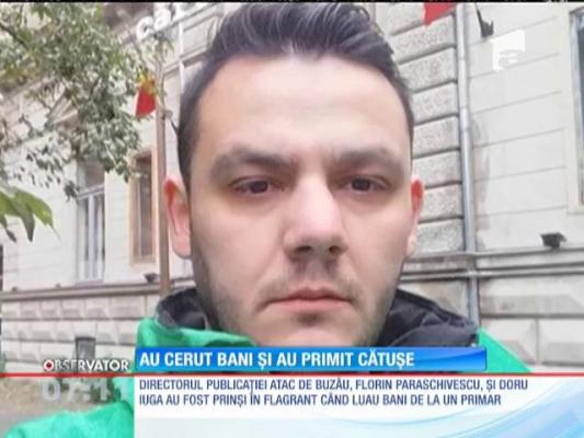 Directorul ziarului Atac de Buzău, Florin Paraschivescu şi Doru Iuga, fostul șef al OTV, reținuți pentru șantaj