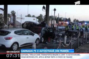 ACCIDENT GRAV provocat de un român în Franţa: O persoană a murit şi opt au fost rănite