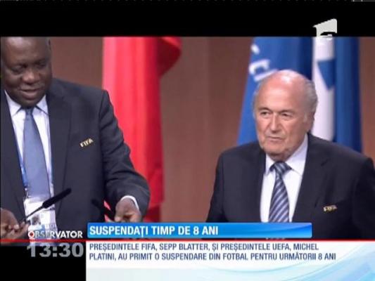 COMISIA DE ETICĂ FIFA:   Blatter și Platini au fost suspendați DIN FOTBAL pentru opt ani