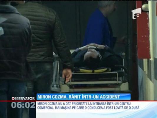 Miron Cozma, implicat într-un accident rutier la intrarea în Craiova. El a fost dus la spital