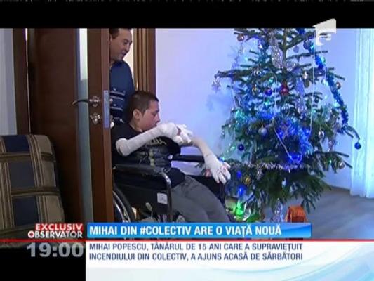 EXCLUSIV! Mihai, adolescentul cu handicap care a fost salvat din infernul din Colectiv, are o viață nouă