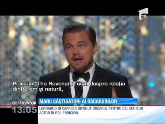 Oscar 2016. Leonardo DiCaprio, cel mai bun actor din lume