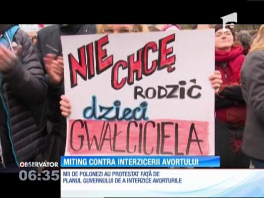 Manifestaţie de amploare împotriva intenţiei de a interzice total avorturile, în Polonia
