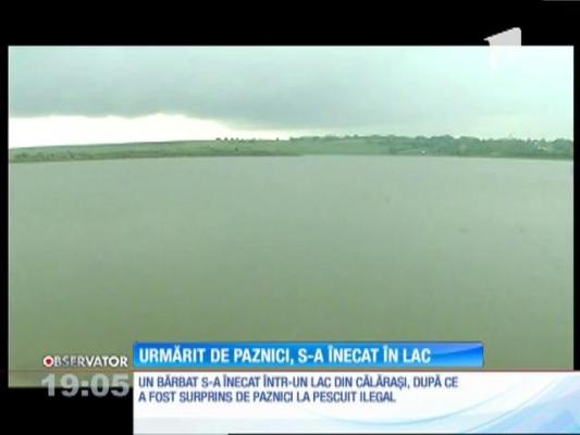 Un bărbat a murit înecat într-un lac din Călăraşi, în timp ce încerca să scape de doi paznici