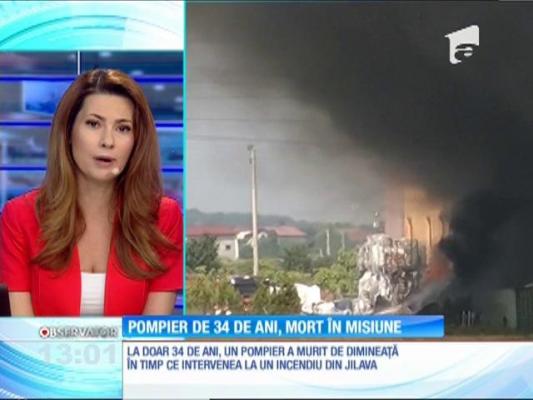 Incendiu puternic la o fabrică de încălțăminte din Jilava. Un pompier a murit în misiune