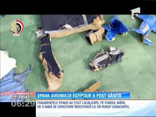 Epava avionului EgyptAir, găsită la trei mii de metri sub nivelul mării