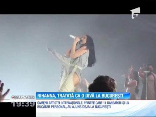 Rihanna, tratată ca o divă la București