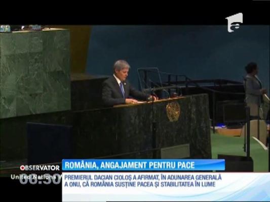Dacian Cioloş, în plenul Adunării Generale a Naţiunilor Unite: România rămâne angajată în efortul ONU de menținere a păcii și securității