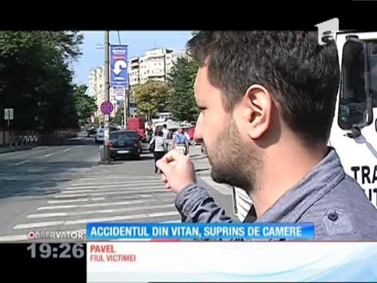 Accidentul din cartierul bucureştean Vitan, în urma căruia o femeie a murit, surprins pe camere
