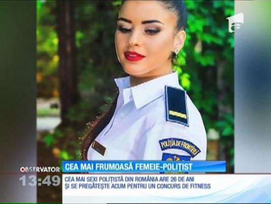 Ea este CEA MAI SEXI poliţistă din România. Tânăra din Botoşani se pregăteşte de un concurs de miss