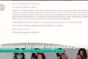 Românca adolescentă care-și vinde virginitatea pe milioane de Euro are concurență. Se pare că și alte românce îi iau exemplul