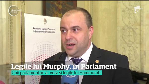 Legile lui Murphy, în Parlament