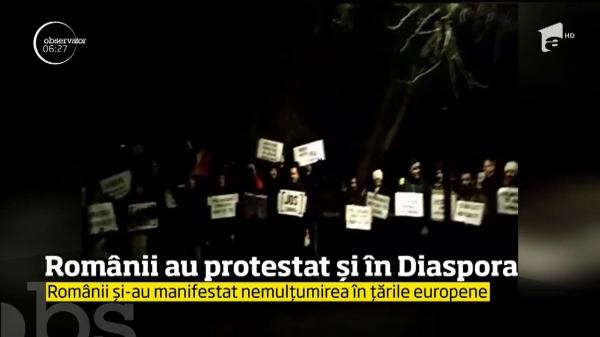 Sute de români au protestat și în Diaspora
