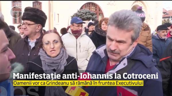 Aproximativ 2.000 de persoane au manifestat anti-Iohannis la Cotroceni