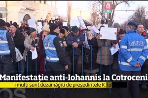 PROTEST la Cotroceni: Peste 2.500 de persoane s-au adunat în faţa Palatului Cotroceni: "Jos Iohannis", "Grindeanu, nu te lăsa, noi suntem de partea ta". Circulaţia este blocată.