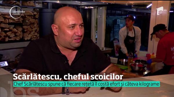 Chef Cătălin Scărlătescu a oferit lalele şi scoici, de Mărţişor