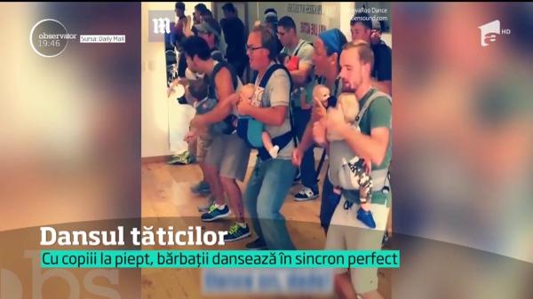 Dansul TĂTICILOR, un sincron perfect! Imaginile au topit milioane de inimi! (VIDEO)