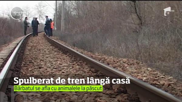 Sfârşit DRAMATIC! Un bărbat a fost SPULBERAT de tren, la Târgu-Cărbunești