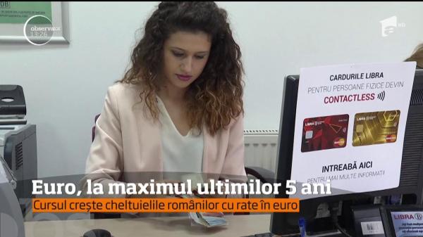 Veşti PROASTE pentru românii care au rate şi chirii în euro! (VIDEO)