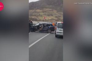 Un nou video cu accidentul în care a fost implicat soțul Alinei Gorghiu, Lucian Isar