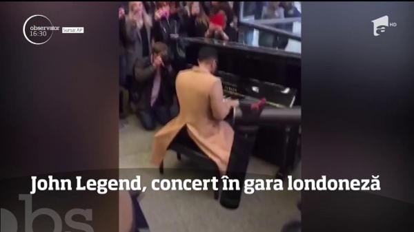 John Legend, concert în gara londoneză