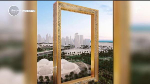Dubai, orașul bogaților, a fost pus în ramă. Una imensă, placată cu aur