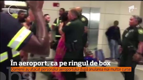 Bătaie generală, pe aeroport! Zeci de pasageri au reacţionat extrem de violent după ce cursa lor a fost anulată