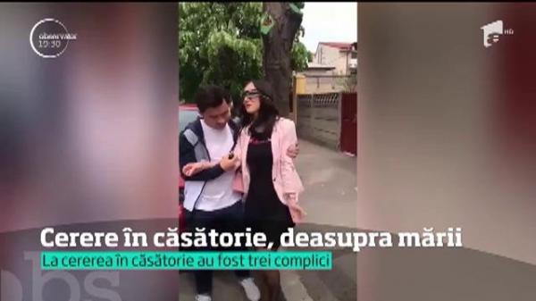 Un tânăr şi-a cerut iubita în căsătorie, în elicopter, chiar deasupra Cazinoului din Constanţa