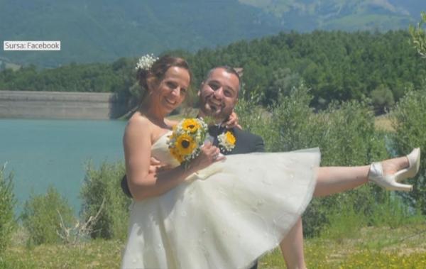 La 10 luni de la cutremurul din Amatrice, o româncă şi un italian au făcut prima nuntă din oraş de după dezastru, între ruine