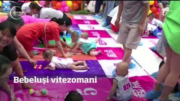 Două mii de bebeluşi s-au întrecut într-o cursă decisivă de zece metri! (VIDEO)