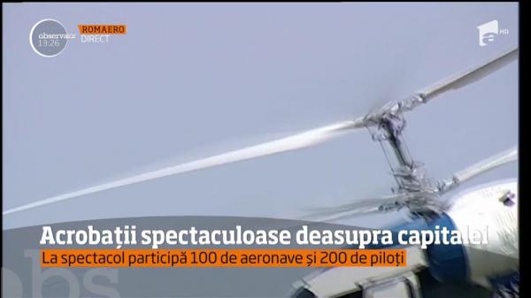 Spectacol pe cerul Capitalei! Peste 100 de avioane se întrec în acrobaţii la cel mai mare show aerian din România (VIDEO)