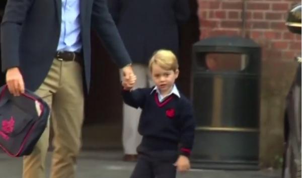 Prima zi de şcoală pentru prinţul George. Mama lui nu l-a putut însoți în această zi importantă pentru el