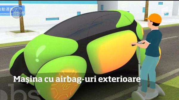 O companie din Japonia a inventat maşina cu airbag-uri exterioare!