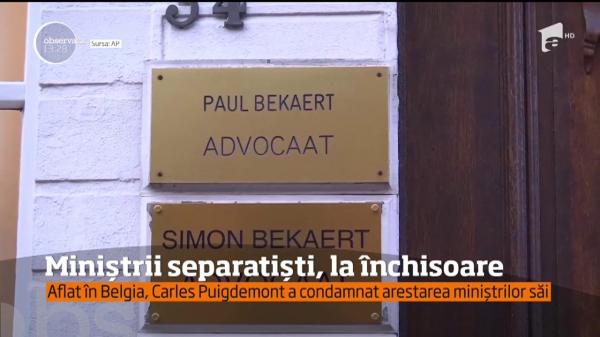 Cei opt miniştrii arestaţi ai lui Carles Puigdemont sunt acuzaţi rebeliune şi deturnare de fonduri