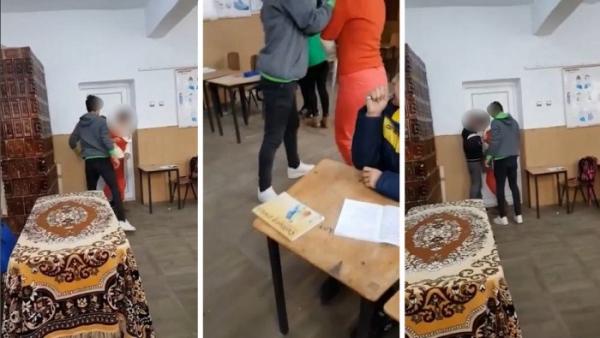 Exclusiv: Imagini șocante într-o școală din Teleorman! O profesoară e batjocorită și bătută de elevi, care o împiedică să iasă din clasă (Video)