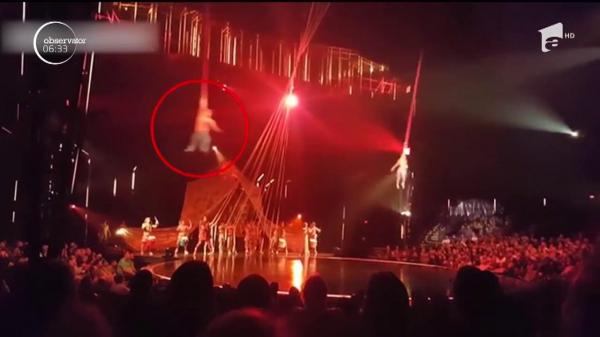 O nouă tragedie loveşte Cirque du Soleil. Un acrobat a murit, după ce a căzut de la 4 metri înălţime