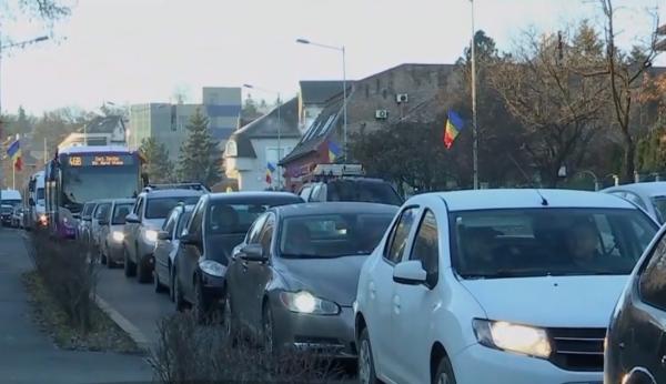 Trafic infernal în Cluj-Napoca. Șoferii parcurg 10 kilometri într-o oră
