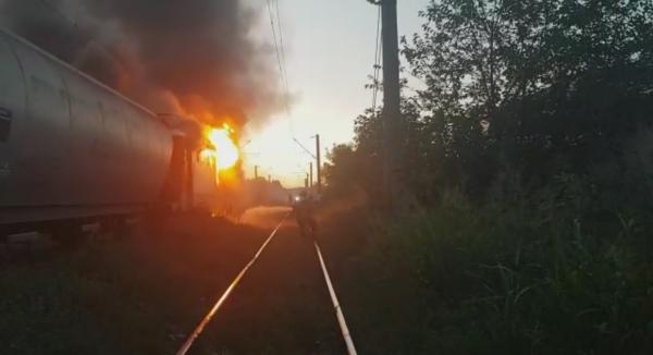 Incendiul la locomotiva unui marfar, în Constanța, provocat de un scurtcircuit