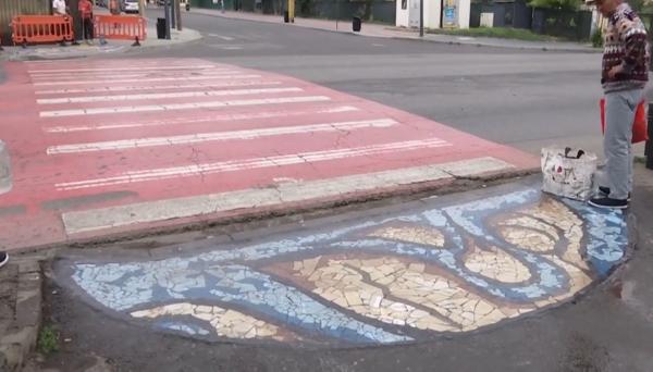 Operele de artă stradale din mozaic îi nemulțumesc pe constănţeni. Proiectul a costat 120 de mii de lei