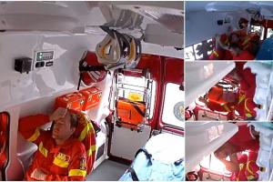 Video din interiorul unei ambulanțe SMURD, în momentul impactului cu o mașină